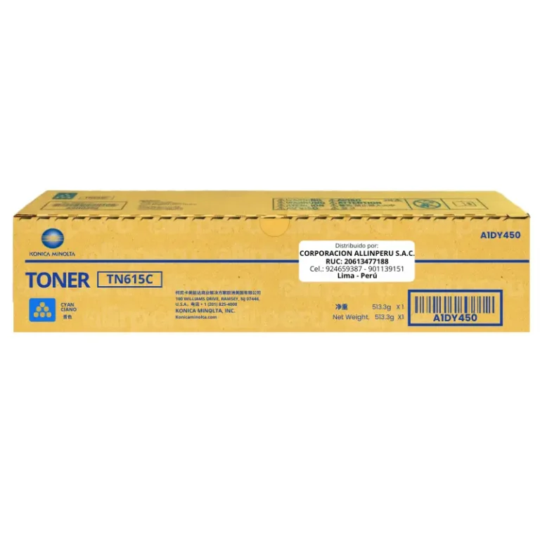 Toner Konica Minolta TN-615C Cian Original Bizhub C8000 A1DY450
