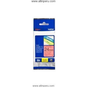 Cinta Brother TZE-451 24 Mm. , Negro & Rojo