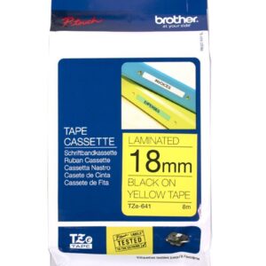 Cinta Brother TZE-641 3/4" (18Mm) , Negro & amarillo