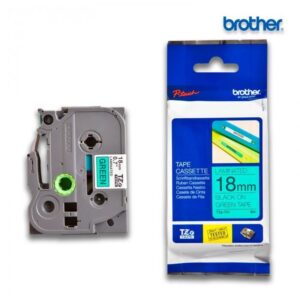 Cinta Brother TZE-741 3/4" (18Mm) , Negro & verde