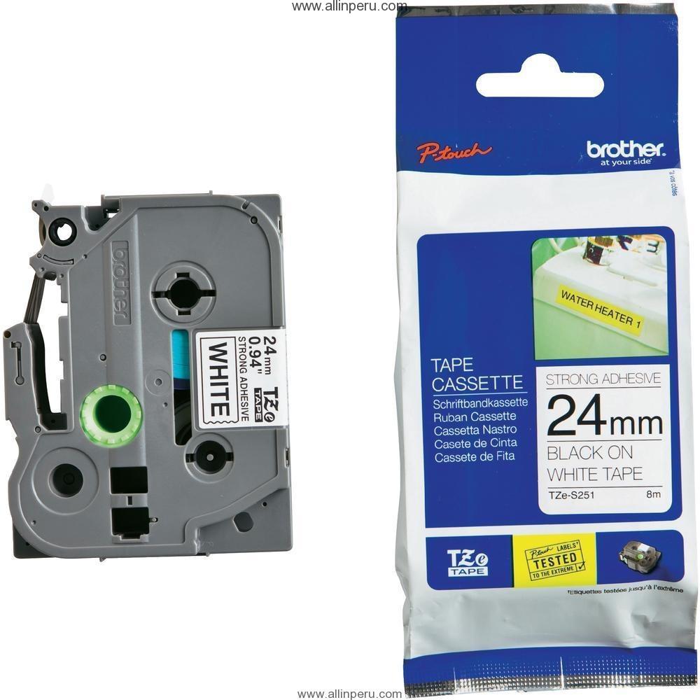 Cinta Brother TZE-S251 24Mm , Negro & blanco