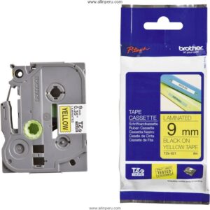 Cinta Brother TZE-S621 3/8" (9Mm) , Negro & amarillo