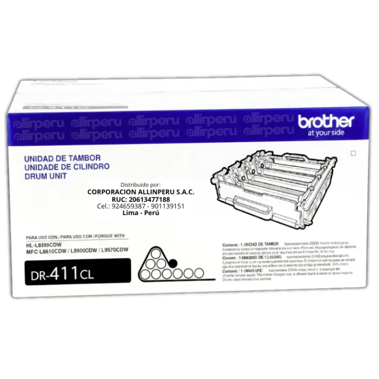 Tambor Brother DR-411CL Negro 50.000 páginas para HL-L8360CDW