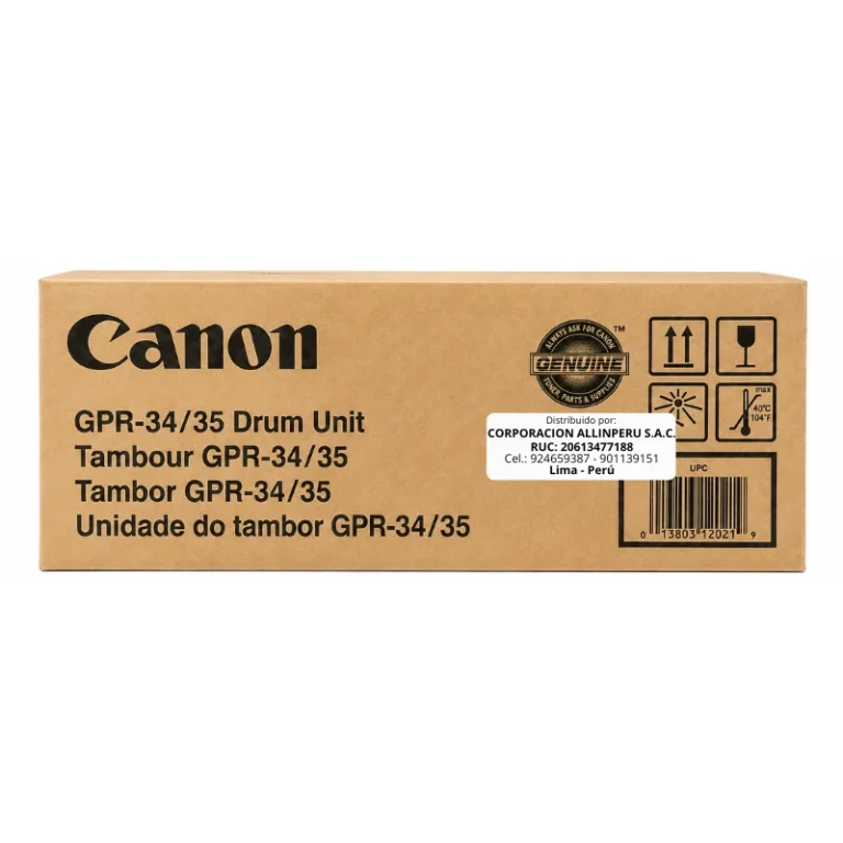 Tambor Canon GPR-34/35 negro original vista frontal
