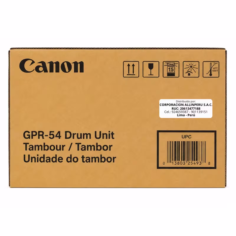 Foto de tambor Canon GPR-54 negro original vista frontal