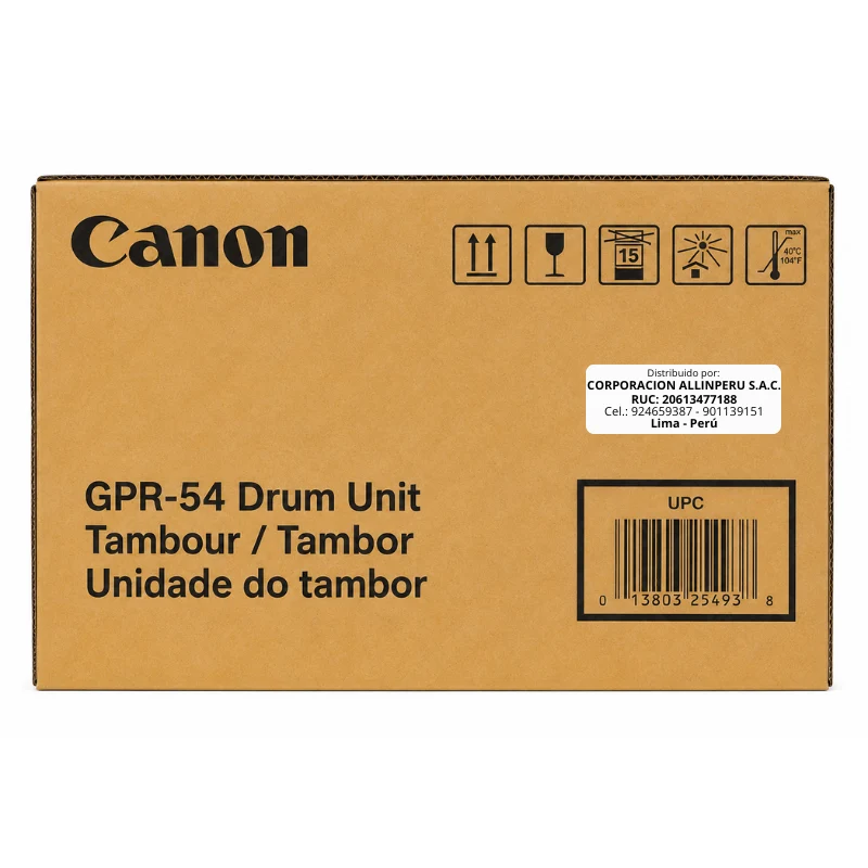 Foto de tambor Canon GPR-54 negro original vista frontal