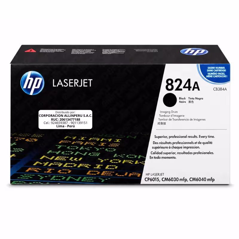 Tambor HP 824A negro CB384A original de frente