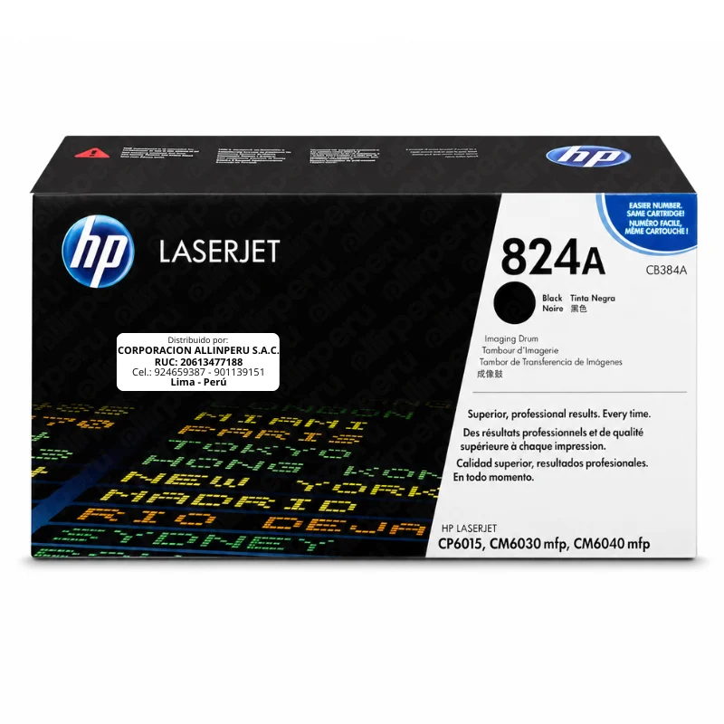 Tambor HP 824A negro CB384A original de frente
