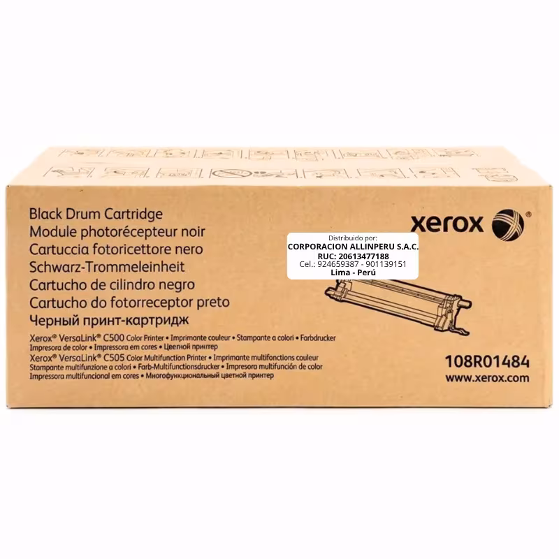 Tambor Xerox 108R01484 negro caja frontal VersaLink C500