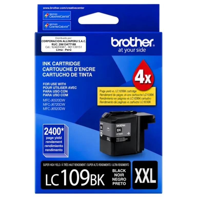 Tinta Brother LC-109BK negro original alto rendimiento
