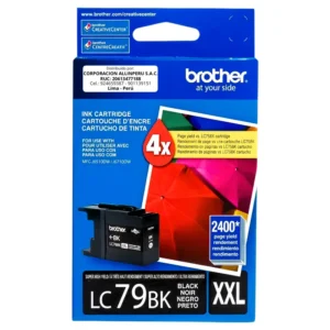 Foto de tinta Brother LC-79BK negro cartucho original frontal
