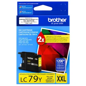 Foto de tinta Brother LC-79Y amarillo cartucho original frontal