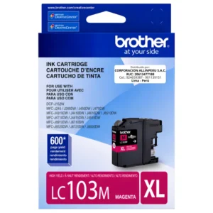 Foto de tinta Brother LC103M magenta original vista frontal