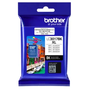 Tinta Brother LC3017BK negro alto rendimiento vista frontal
