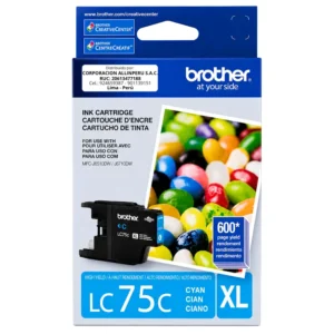 Foto de tinta Brother LC75C cian cartucho original