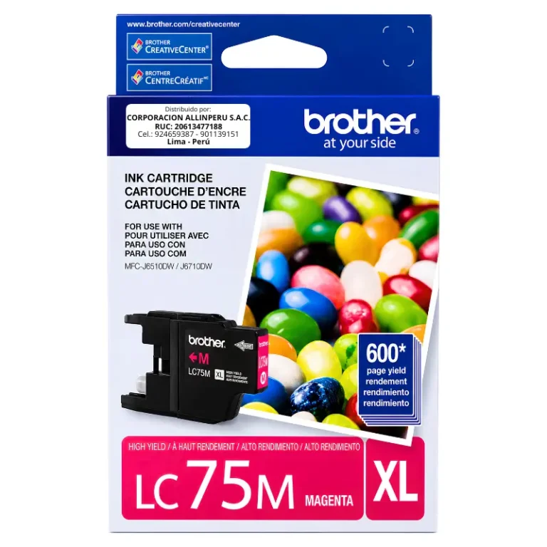 Foto de tinta Brother LC75M magenta cartucho original