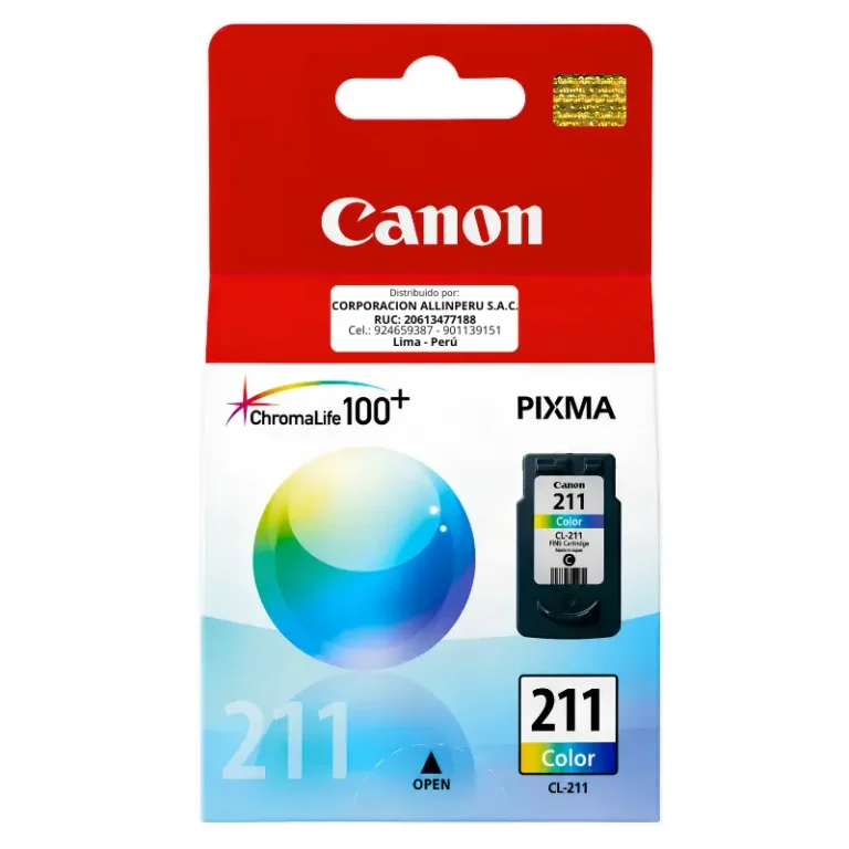 Tinta Canon CL-211 Color 9ml cartucho tricolor frontal