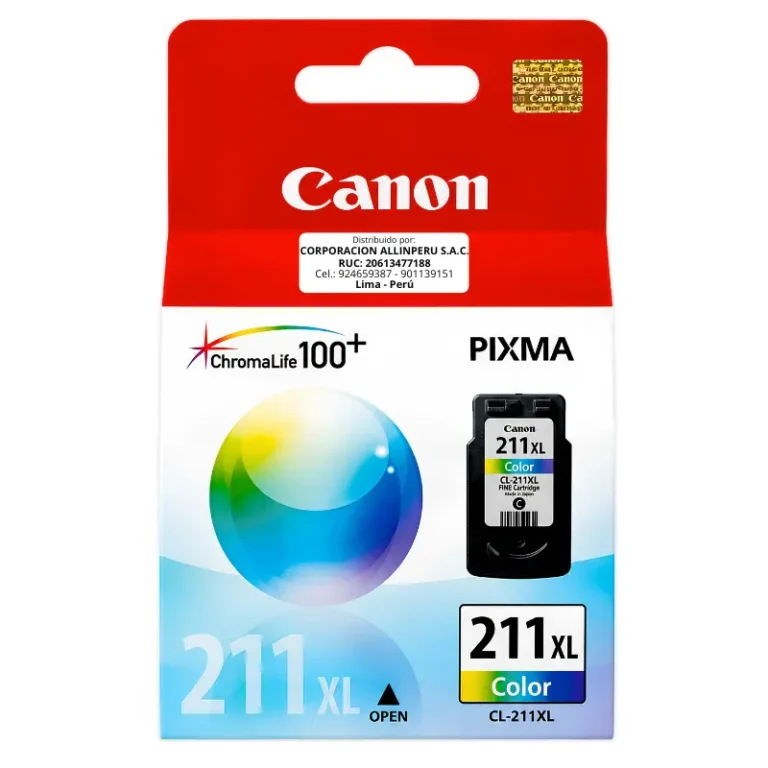 Tinta Canon CL-211XL Color 13ml cartucho tricolor alto rendimiento
