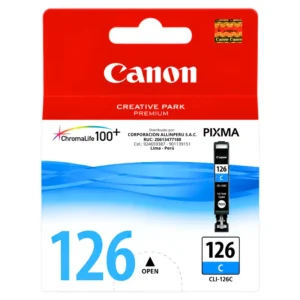 Tinta Canon CLI-126C Cian cartucho vista frontal 9 ml