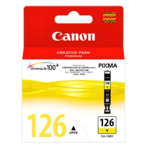 Tinta Canon CLI-126Y Amarillo cartucho vista frontal 9 ml