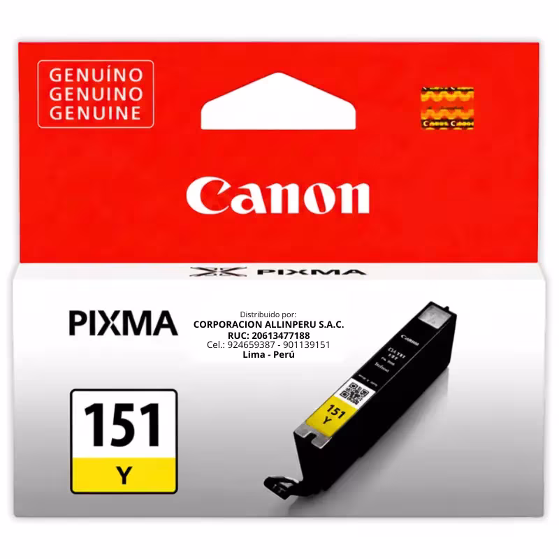 Tinta Canon CLI-151 Amarillo para MG6410, MG6610, MG7110, MG7510