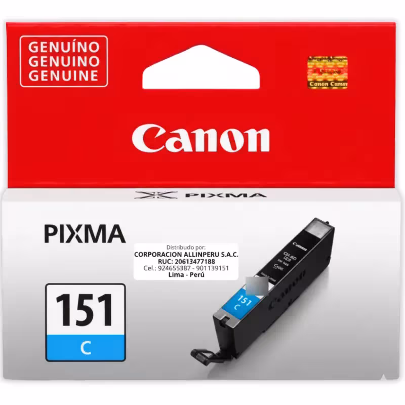 Tinta Canon CLI-151 Cian 332 páginas para iP7210, iP8710