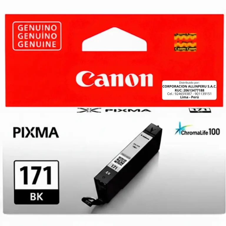 Tinta Canon CLI-171 Negro Original 6.5ML
