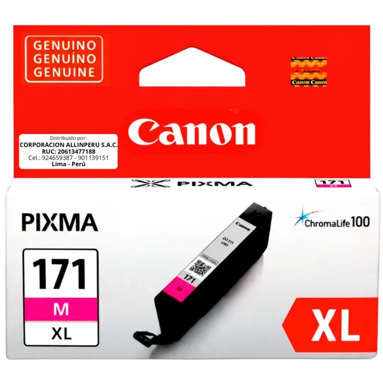 Tinta Canon CLI-171XL Magenta Alta Capacidad 10.8 ML