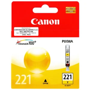 Tinta Canon CLI-221 Amarillo Original 210 páginas