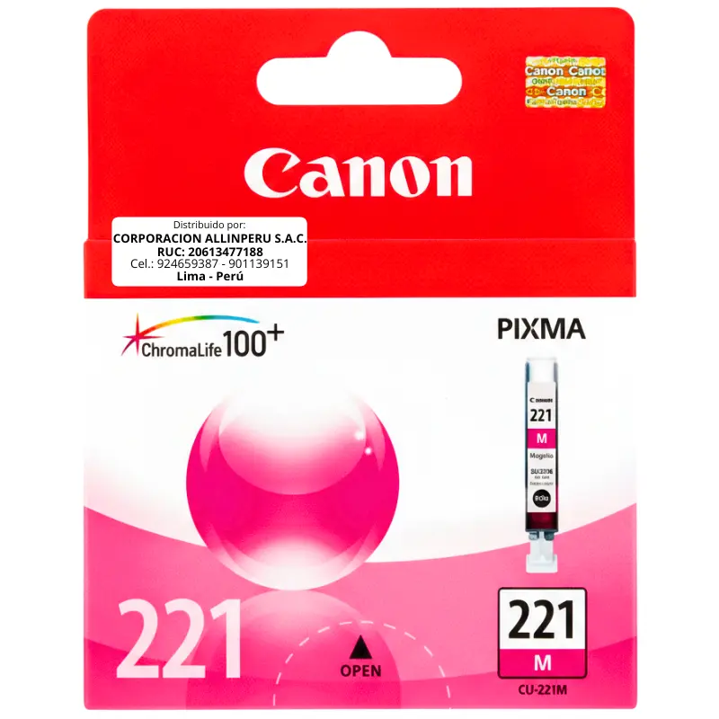 Tinta Canon CLI-221 Magenta Original 210 páginas