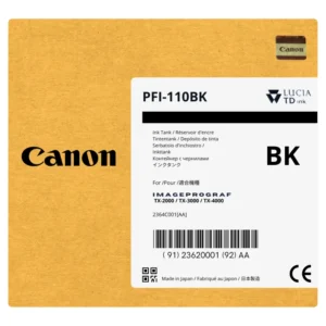 Tinta Canon PFI-110BK Negro para TX-3000, TX-2100, TX-3100