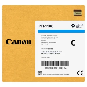 Tinta Canon PFI-110C Cyan para TX-3000, TX-4000, TX-4100, TX-3100