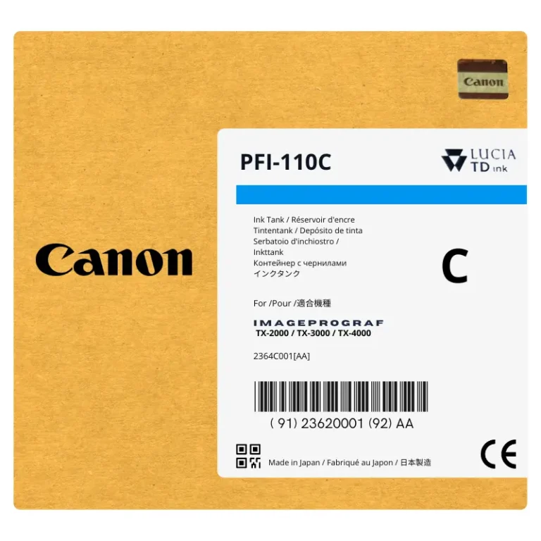 Tinta Canon PFI-110C Cyan para TX-3000, TX-4000, TX-4100, TX-3100