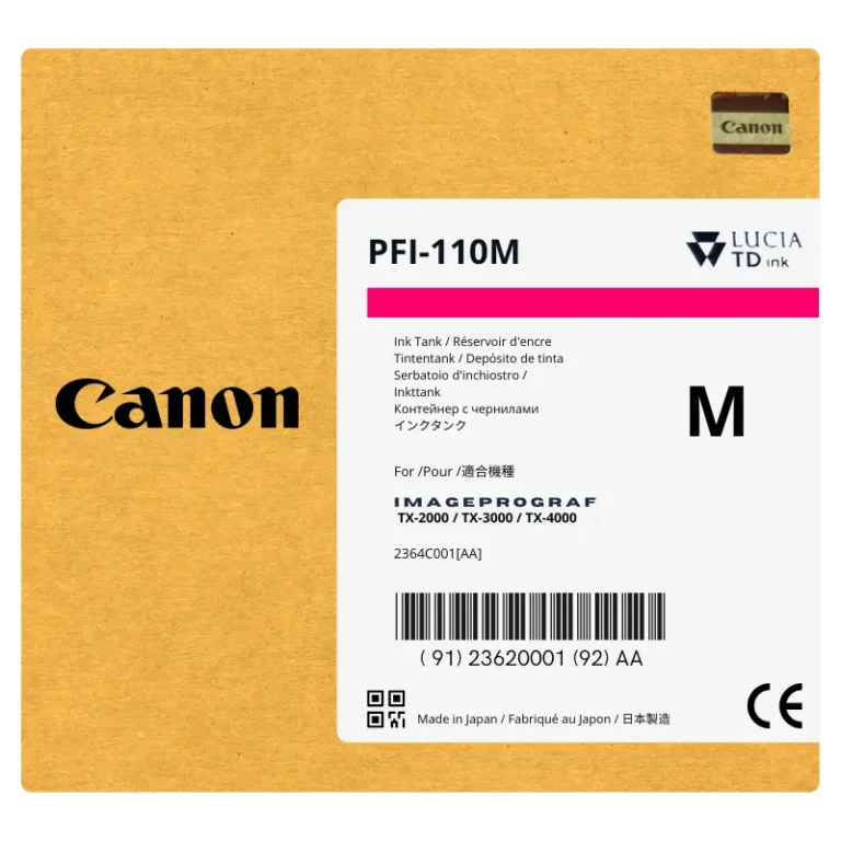 Tinta Canon PFI-110M magenta para TX-2000, TX-3000, TX-2100, TX-3100