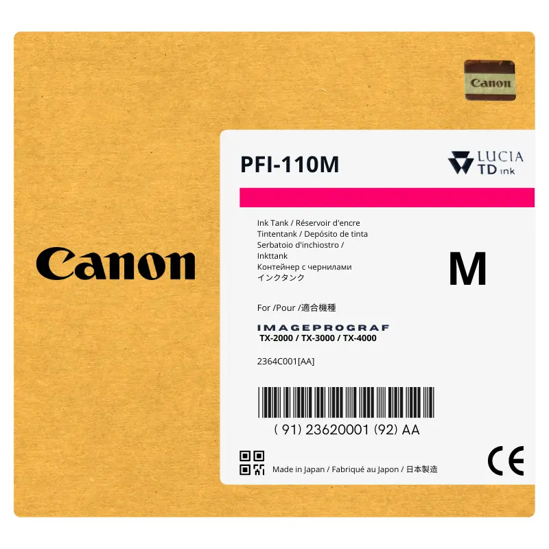 Tinta Canon PFI-110M magenta para TX-2000, TX-3000, TX-2100, TX-3100