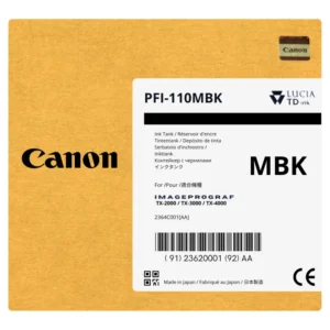 Tinta Canon PFI-110MBK Negro Matte para TX-2100, TX-3100