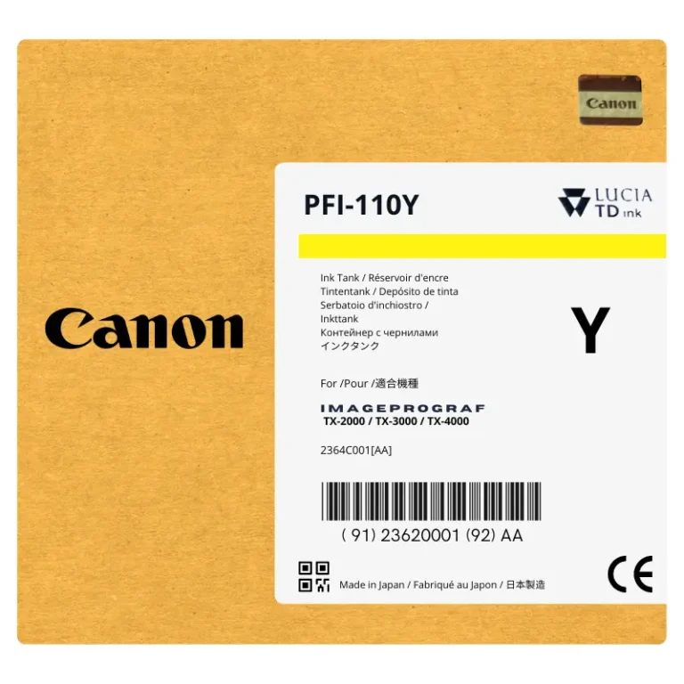 Tinta Canon PFI-110Y Yellow para TX-3000, TX-4000, TX-4100 Original