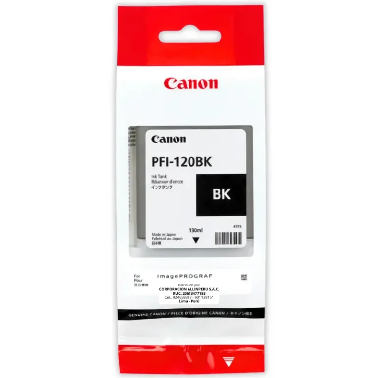Tinta Canon PFI-120BK Negro 130ML Original