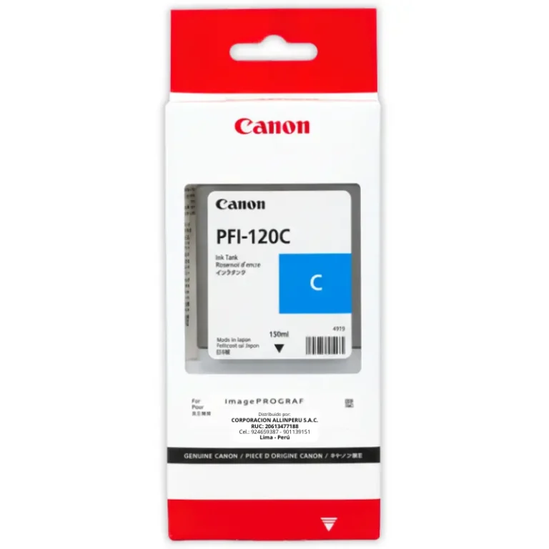 Tinta Canon PFI-120C Cyan 130ML Original
