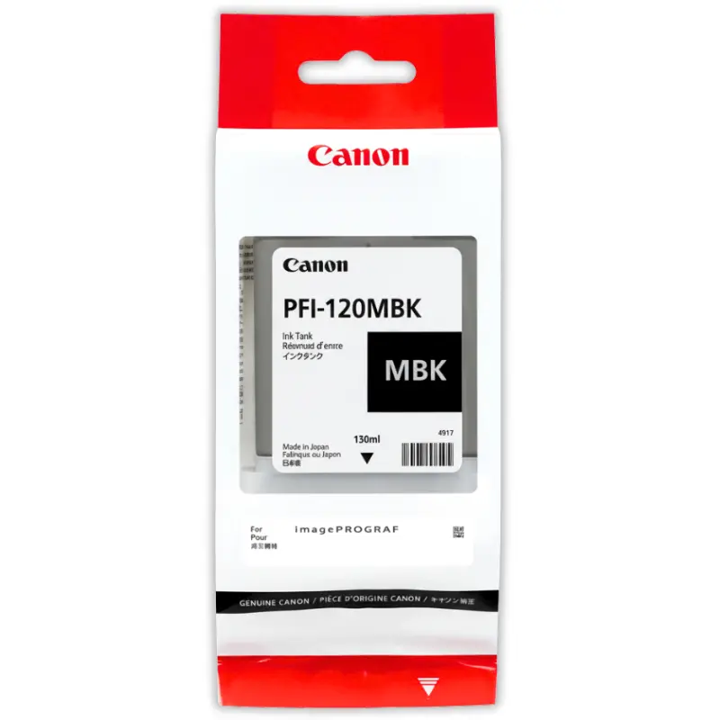 Tinta Canon PFI-120MBK Negro Matte 130ML Original Tinta Canon PFI-120MBK Negro Matte 130ML Original