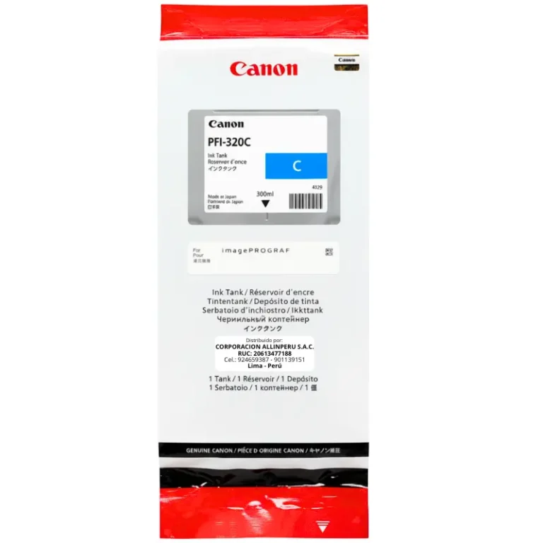 Tinta Canon PFI-320C Cian 300ML Original
