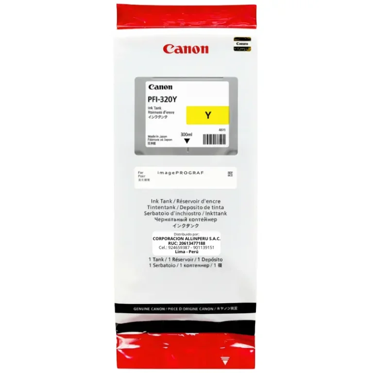 Tinta Canon PFI-320Y Yellow 300ML Original