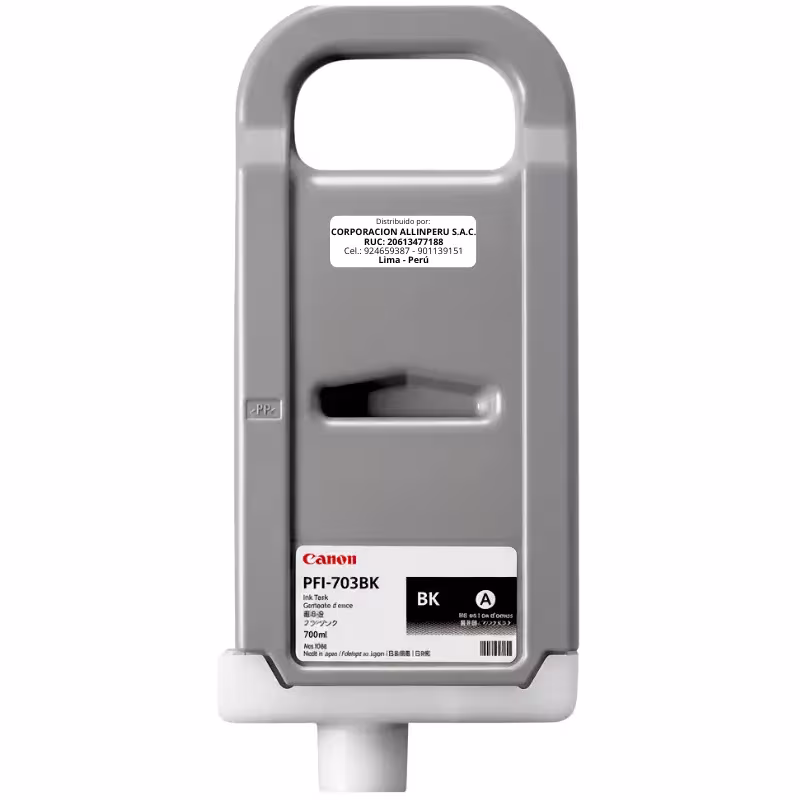 Tinta Canon PFI-703 Negro Original 700ML