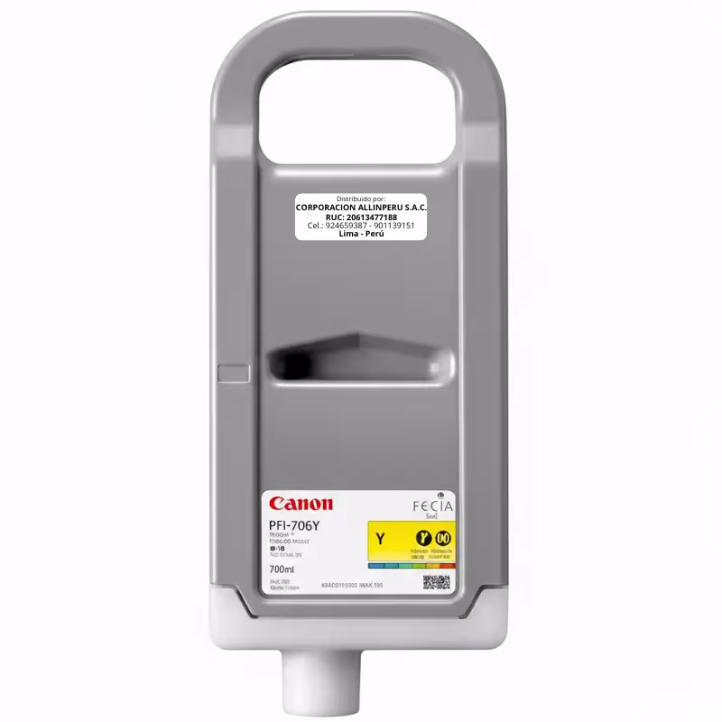 Tinta Canon PFI-706Y Yellow para iPF8400MFP, iPF9400, iPF9400S