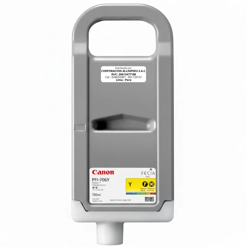Tinta Canon PFI-706Y Yellow para iPF8400MFP, iPF9400, iPF9400S