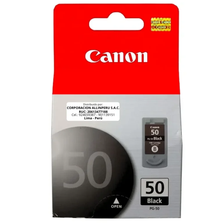 Tinta Canon PG-50 Negro Original 22 ML - 500 páginas