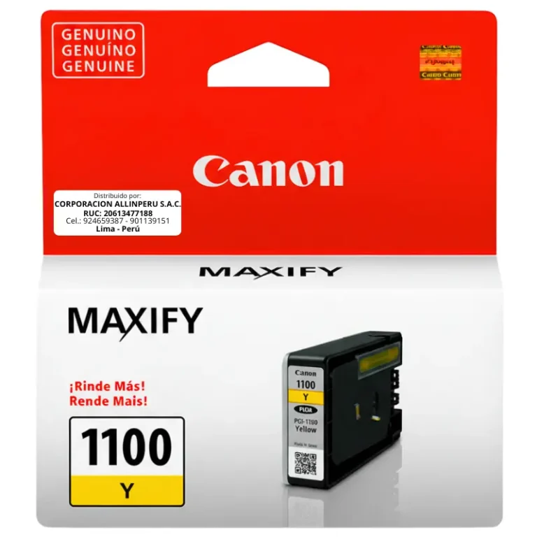 Tinta Canon PGI-1100 Amarillo para MB2010, MB2110