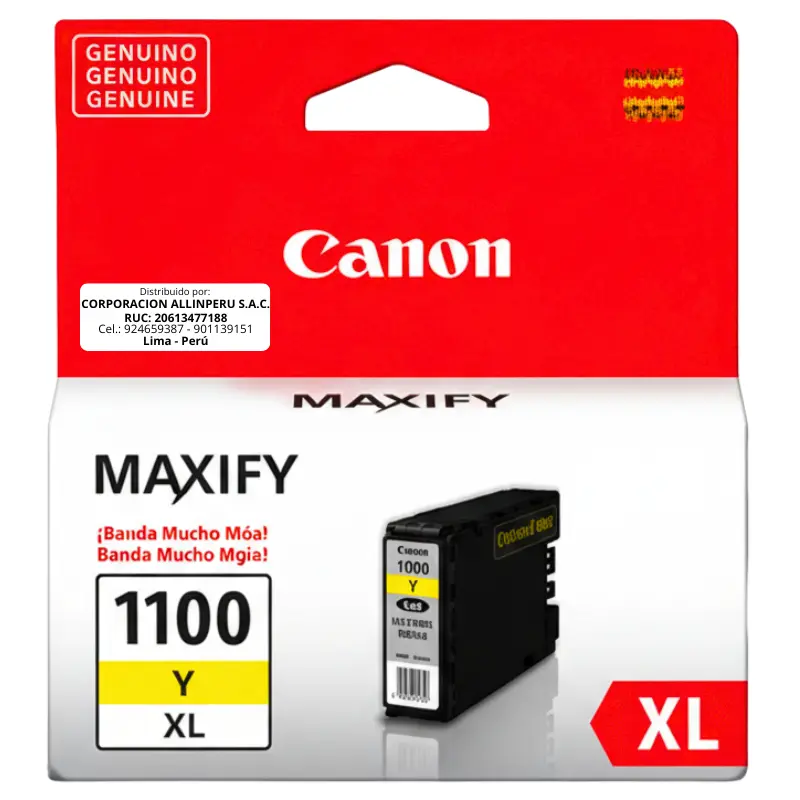 Tinta Canon PGI-1100XL Amarillo Alta Capacidad 25ml