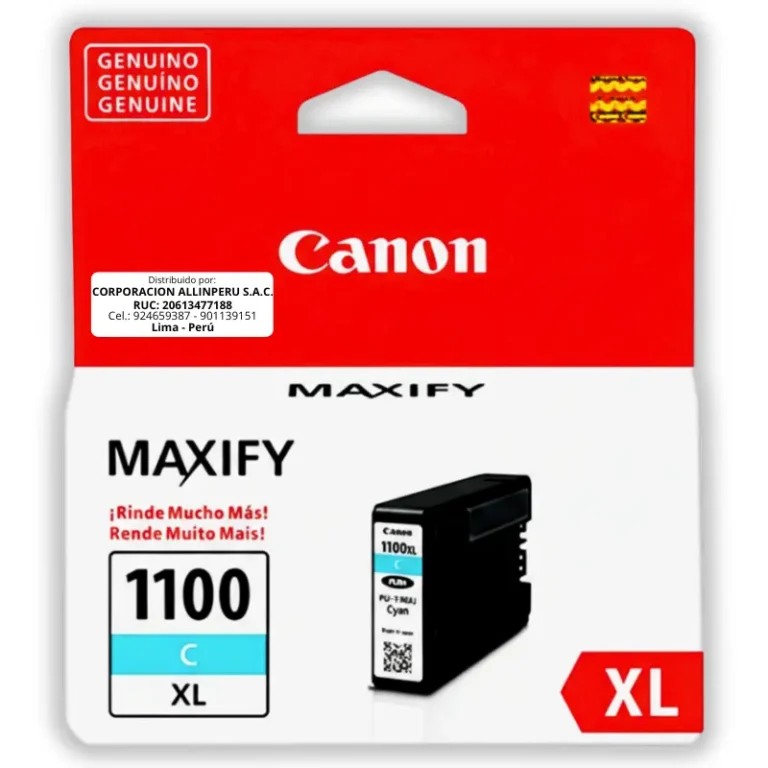Tinta Canon PGI-1100XL Cian Alta Capacidad 25ml