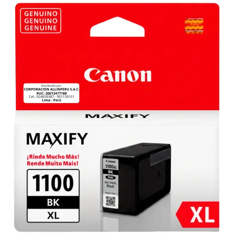 Tinta Canon PGI-1100XL Negro Alta Capacidad 80ml